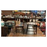 Childs Size Maple Type Rocker & Antique Chair