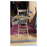 Antique Oak Type High Chair