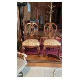 (2) Mahogany? Chippendale Style Carved Leg Chairs