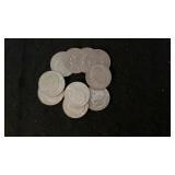 (10) Eisenhower Dollars US Currency