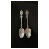 (2) Wallace Sterling Spoons-Violet Pattern