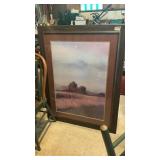 Large Framed Art-French Lavender Field Bucolic