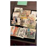 Box of Vintage Postcards & Greeting Cards
