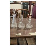 (3) Misc. Size Glass Decanters/Cruets