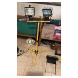 Set Of Halogen Shop Lights On Metal Stand