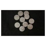 (10) Kennedy Half Dollars Misc. Dates