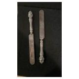 (2) Wallace Sterling Knives-Violet Pattern