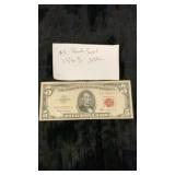 1963 $5 Red Seal Note