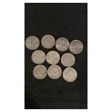 (10) Kennedy Half Dollars