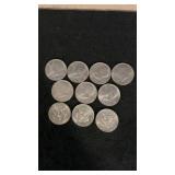 (10) Kennedy Half Dollars