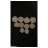 (10) Mixed Silver Coin Lot-Barber Quarters+