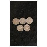 (5) Silver Washington Quarters