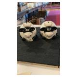 (2) Ceramic Black & White Cow Coin Banks