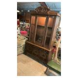 Mod Spanish/Mediterranean Style Light Up Hutch