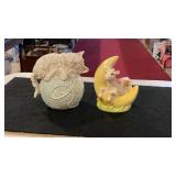 (2) Ceramic Collectible Coin Banks