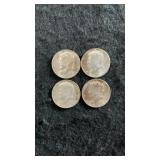 (4) 1964 90% Silver Kennedy Halves