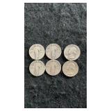 (6) 90% Silver Quarters Standing Liberty Plus