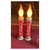 Vintage/Retro Working Blow Mold Christmas Candles
