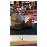 (2) Clay Pottery Finger Jugs