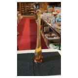 Mid Mod Amberina Swung Vase