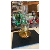 Fostoria? Amber Glass Coin Dot Finger Lantern