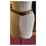 Leather Belt W/Harley Davidson Belt Buckle