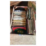 Box Full Of Vintage 45 Record Albums