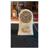 Signed Fenton Satin Glass Clock