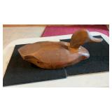 American Folk Art Carved Hard Wood Duck Decoy
