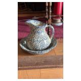 Robinson Ransbottom Spongeware Pitcher & Bowl