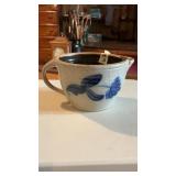 Rowe Pottery Salt Glazed Stoneware Batter Bowl