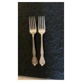 (2) Easterling Sterling Silver Salad Forks