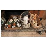 Large Lot Of Misc. Cat Figurines & Decor