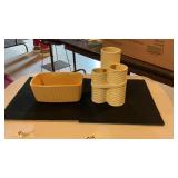 (2) Retro Stoneware Planters