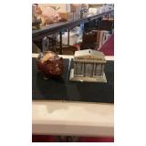 (1) Stoneware Coin Bank (1) CNGC Coin Bank