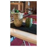 Weller Pottery Pitcher & UHL Type Barrel Mug