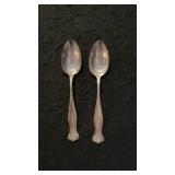 (2) Towle Sterling Cambridge Pattern Teaspoons