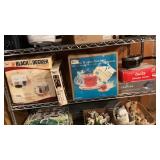 Shelf Full Of Kitchen Gadgets & Glass
