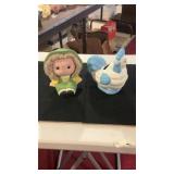 (2) Vintage Retro Ceramic Collectible Coin Banks