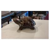 Vintage/Retro Red Clay Turtle Coin Bank