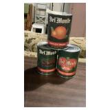 (3) Metal Delmonte Can Coin Banks