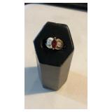 Marked & Tested 10K Ring W/Lab Garnet Stone