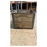 Primitive Wood & Metal Milk Crate