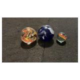 (1) 1.5 in. (1) 1 in. Glass Marbles, Plus