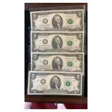 (4) 2009 $2 Bills