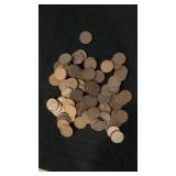 Approx: 100 Wheat Pennies Misc. Dates