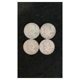 (1) 1952 (3) 1960 90% Silver Franklin Halves