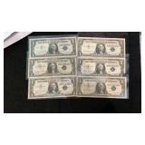 (3) 1957A & (3) 1957B Silver Certificates