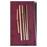 (4) Yard Sticks & (2) Advertising Rulers