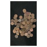 Approx: 100 Wheat Pennies Misc. Dates